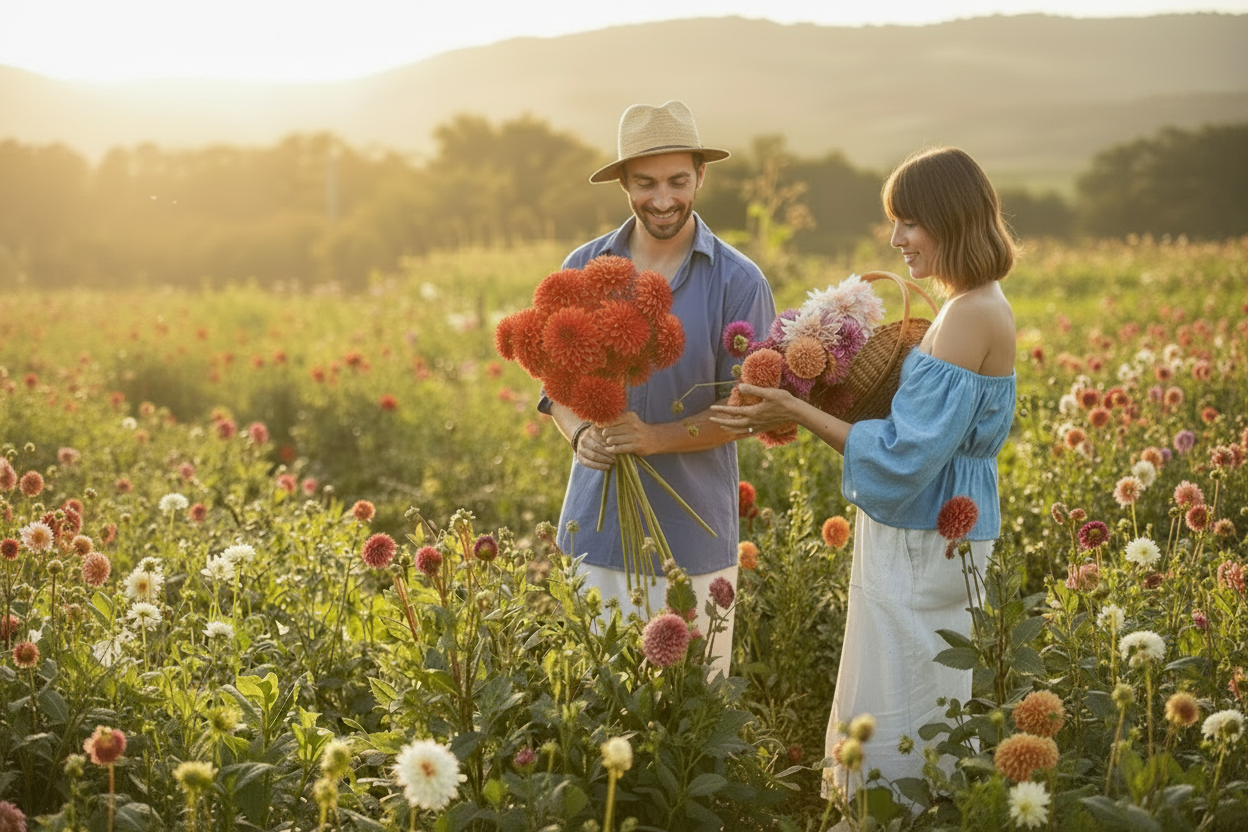 An Afternoon Pick Your Own Flower Experience for Two