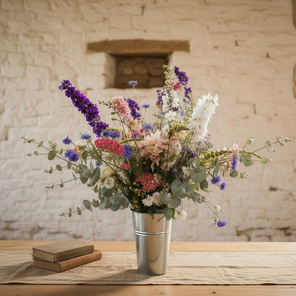 Bucket of Freshly Picked Flowers