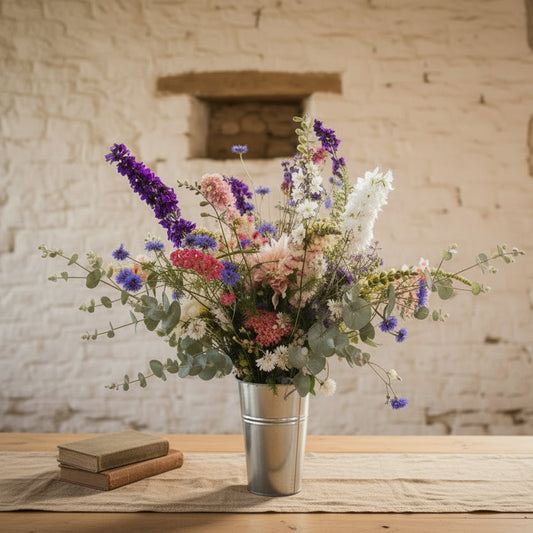 Bucket of Freshly Picked Flowers